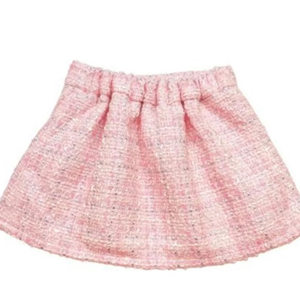 Doe a Dear Pink Tweed‎ Skirt with Pockets | Girls Size 5 - Picture 5 of 6